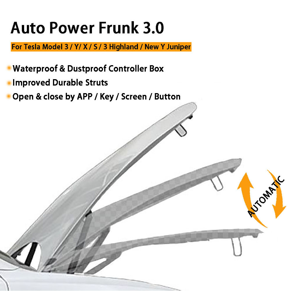 Auto Power Frunk 3.0 for Tesla - огляд і ціна Heavy Equipment Lift