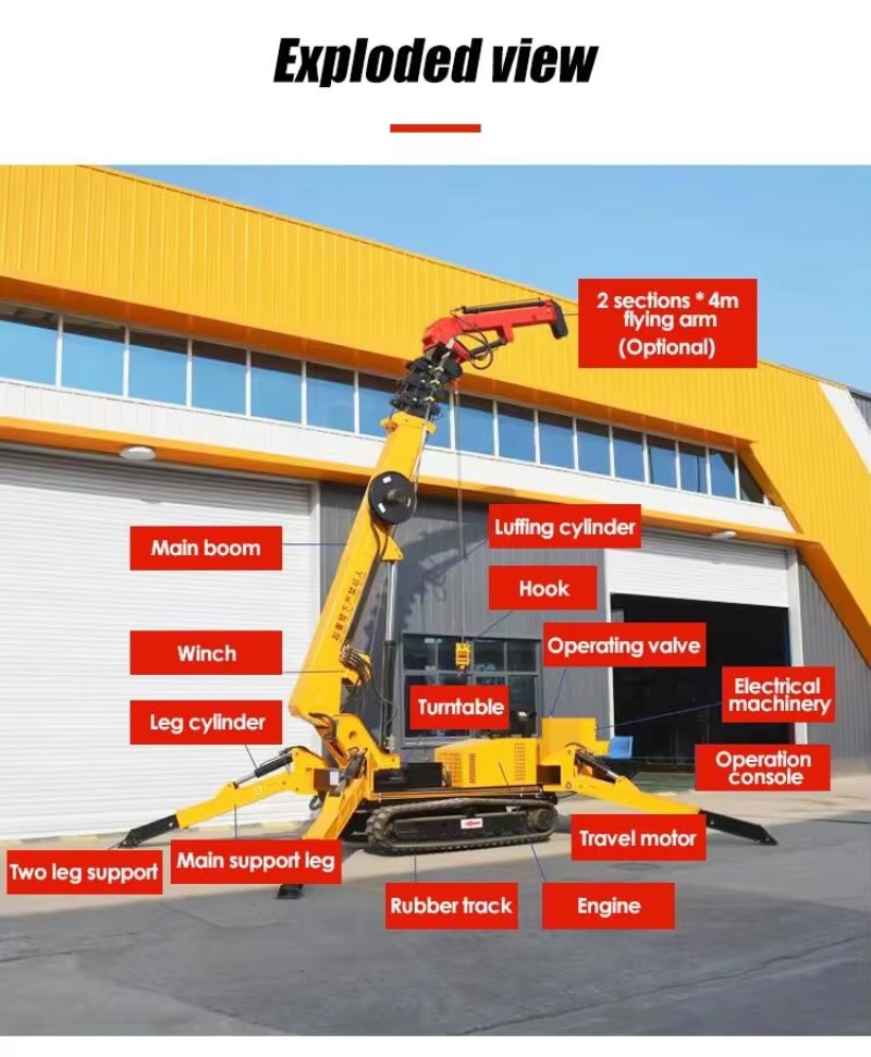 8T Hydraulic Spider Crane Heav - огляд і ціна Heavy Equipment Lift
